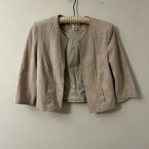 White House Black Market suede cropped jacket, XS